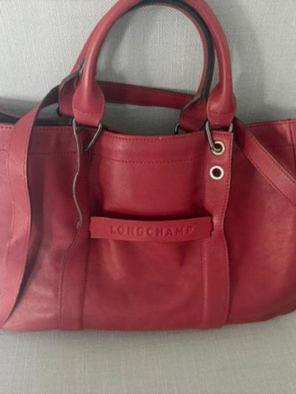 Longchamp 3D red leather crossbody bag- Excellent condition